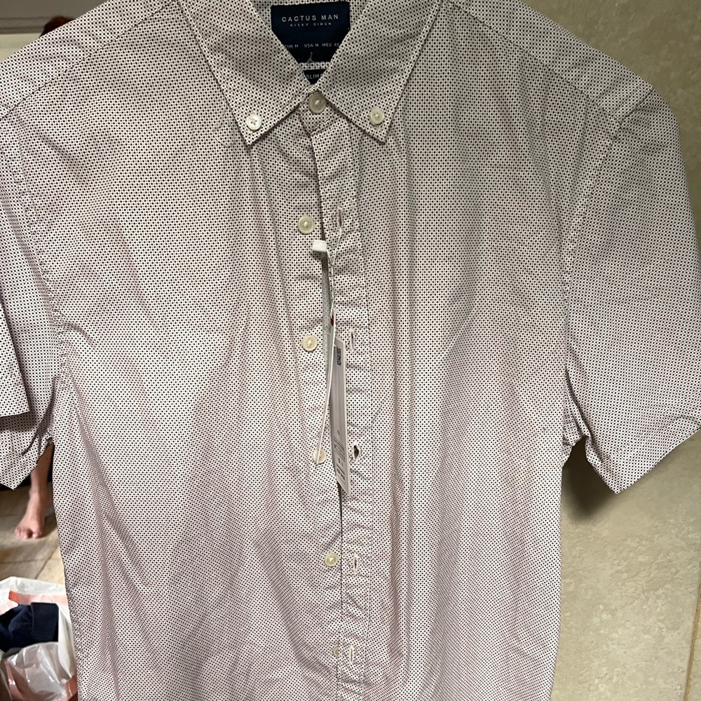 printed casual button down NEVER WORN